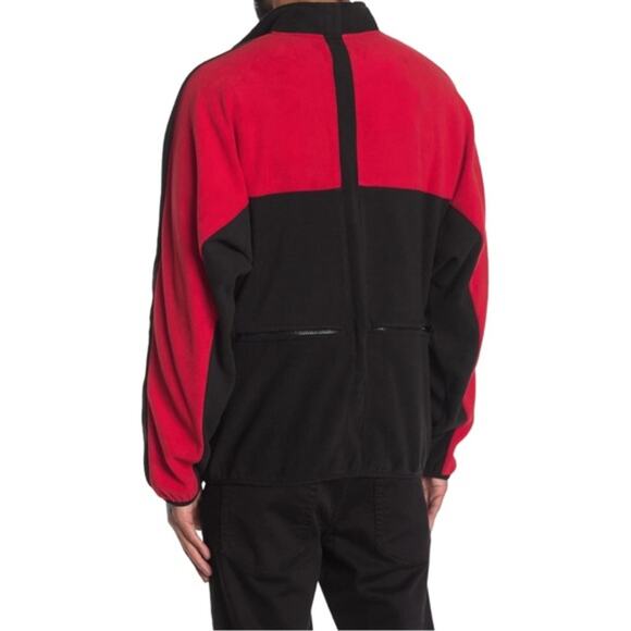 Ovadia Polar Fleece Quarter Zip Pullover Red Black XL NWT - Picture 2 of 8